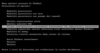 última configuración Restaurar configuración