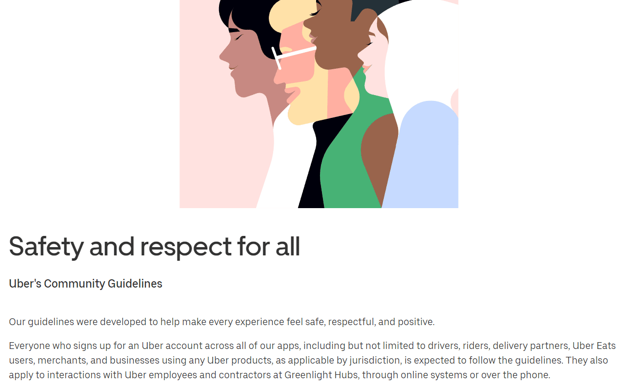Directrices de la comunidad de Uber