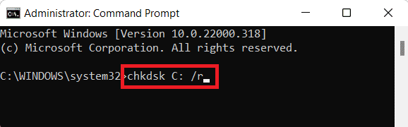 verifique el comando de disco. Cómo reparar el error BSOD del dispositivo de arranque inaccesible en Windows 11