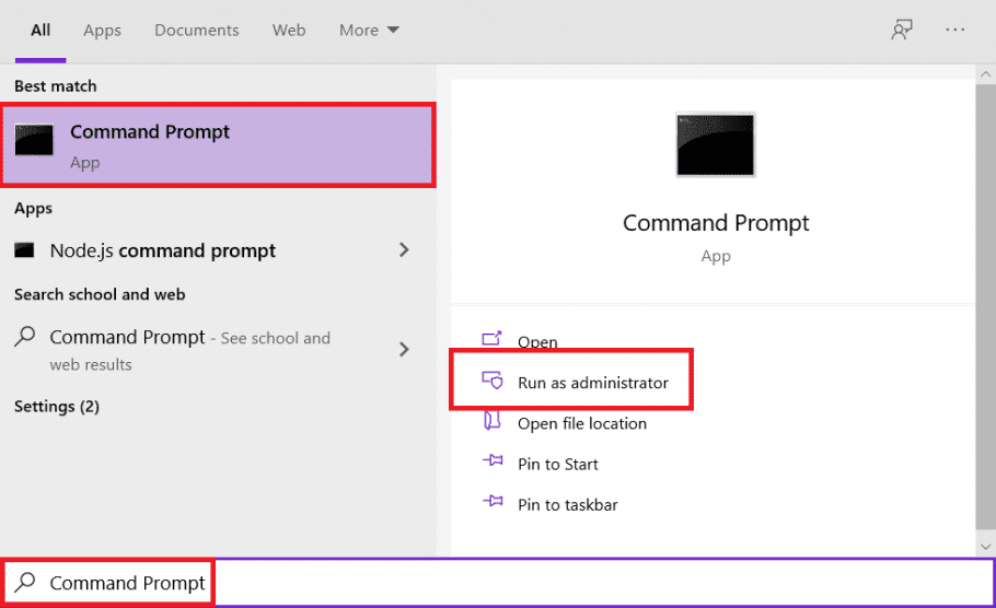 Busque Símbolo del sistema.  Cómo arreglar el adaptador Wi-Fi que no funciona en Windows 10