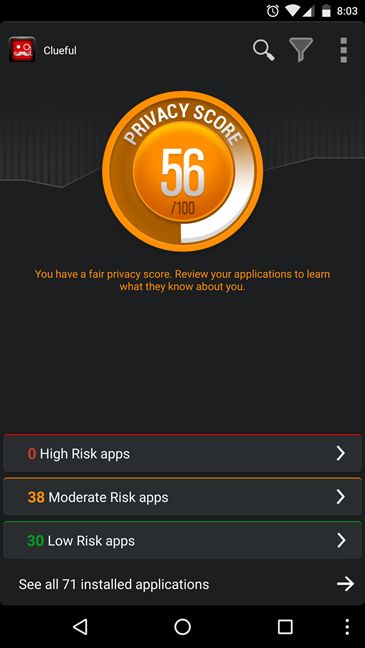 Bitdefender Clueful, Asesor de privacidad, Bitdefender Mobile Security