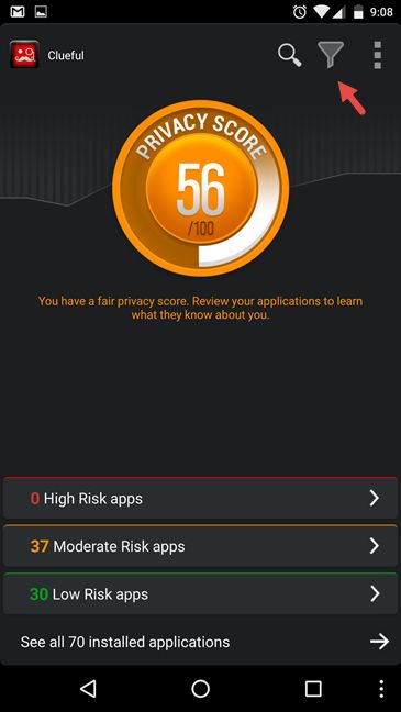 Bitdefender Clueful, Asesor de privacidad, Bitdefender Mobile Security
