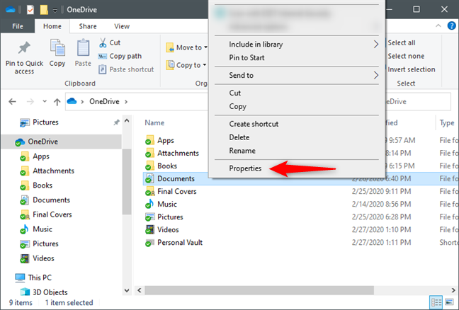 Abrir propiedades de carpeta