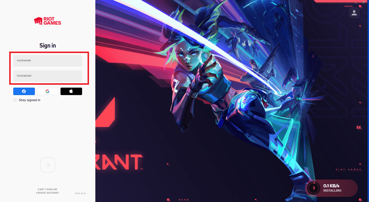 debe iniciar sesión en la página de su cuenta de Riot Games con un nombre de usuario y una contraseña. Cómo descargar Valorant PC