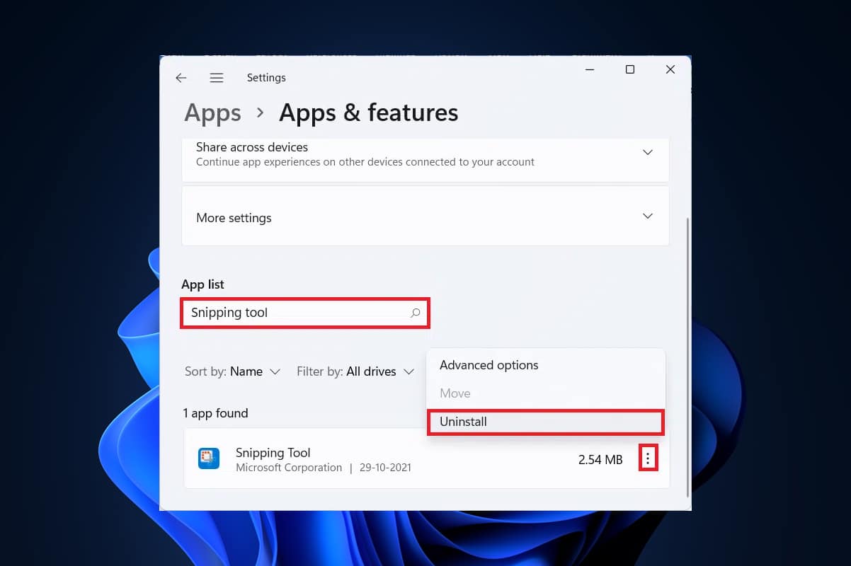 ¿Cómo deshabilitar la herramienta de recorte en Windows 11?