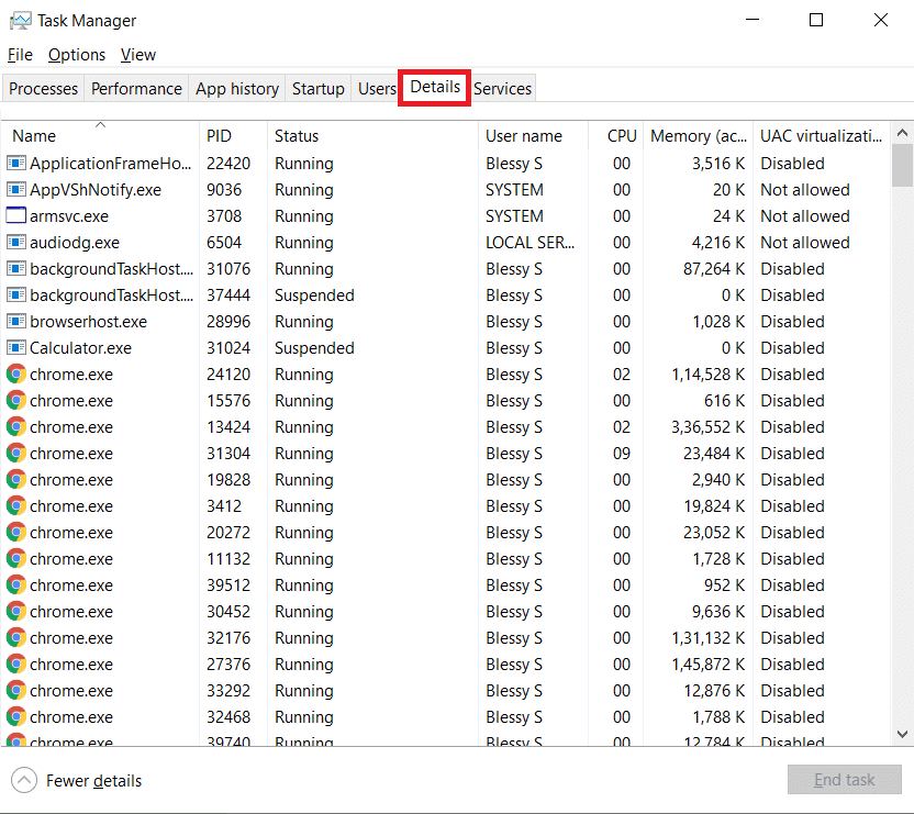 Ahora, ve a la pestaña Detalles.