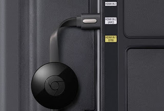 Chromecast en la televisión cromo fundido