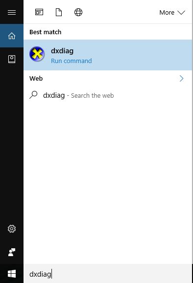 Herramienta de diagnóstico de DirectX, dxdiag, Windows