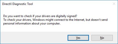 Herramienta de diagnóstico de DirectX, dxdiag, Windows