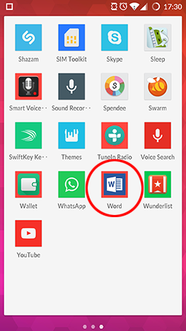 Android, dropbox, enlace, conexión, microsoft office, aplicaciones