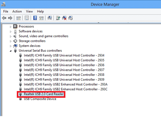 Software de lector de tarjetas Realtek