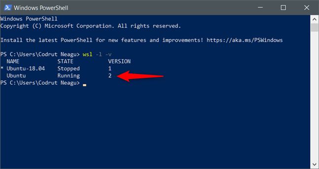 Subsistema de Windows para Linux (WSL) versión 2