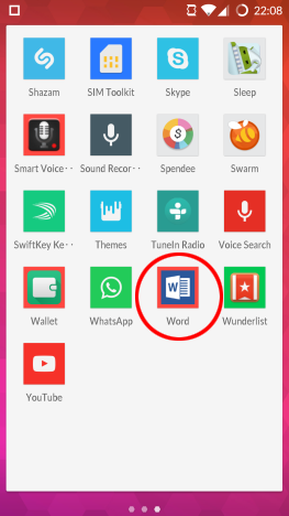android, microsoft, oficina, palabra, archivo, abierto, acceso, nube