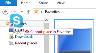 Explorador de Windows, Explorador de archivos, Favoritos, Agregar, Eliminar, Cambiar nombre, Restaurar