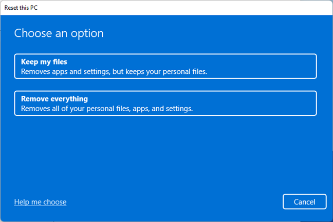 Las opciones que tienes para resetear Windows 11