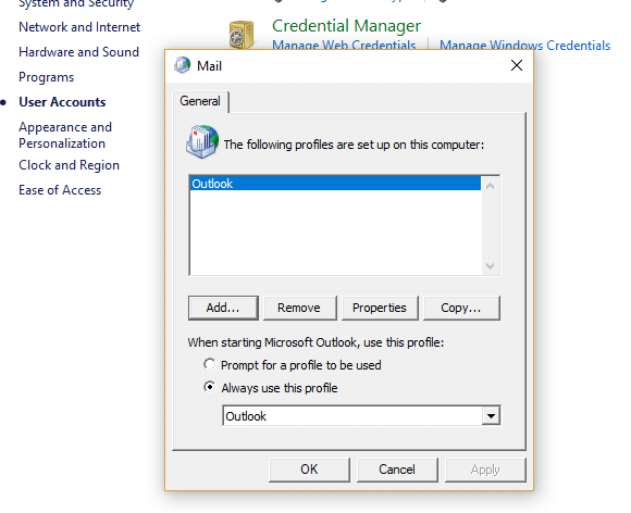 Haga clic en el botón Agregar y agregue perfil