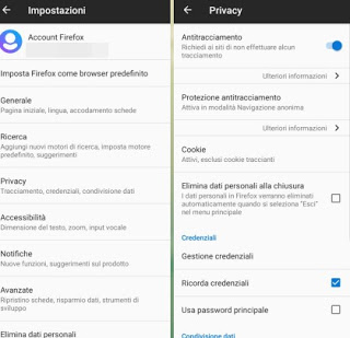 Borrar datos de Firefox Mobile Firefox móvil