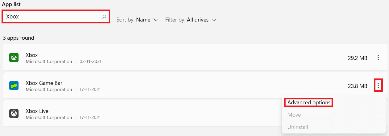 Lista de aplicaciones instaladas