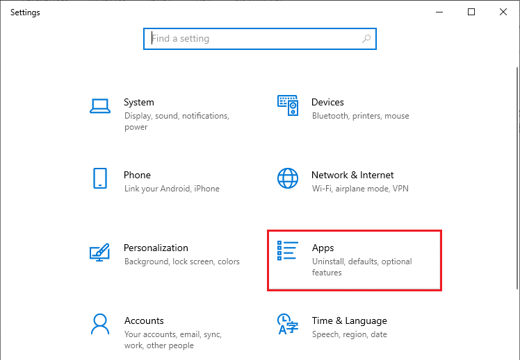 Ahora, haz clic en Aplicaciones.  Cómo cambiar Chrome como navegador predeterminado