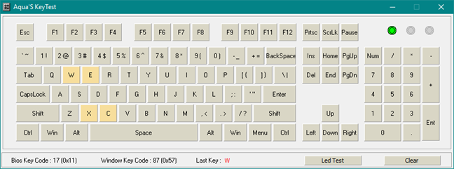 NKRO, teclado, 6KRO