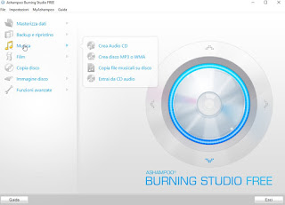 Software gratuito Ashampoo Burning Studio
