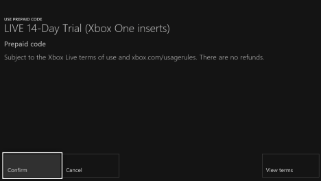 xbox one, activación, prueba de oro, juego, suscripción, código QR