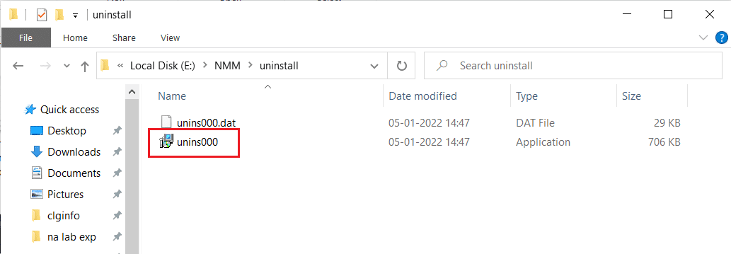 haga doble clic en el archivo unis000.exe para desinstalar InstaShield Información de instalación