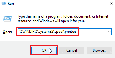 Ingrese el siguiente comando y haga clic en Aceptar