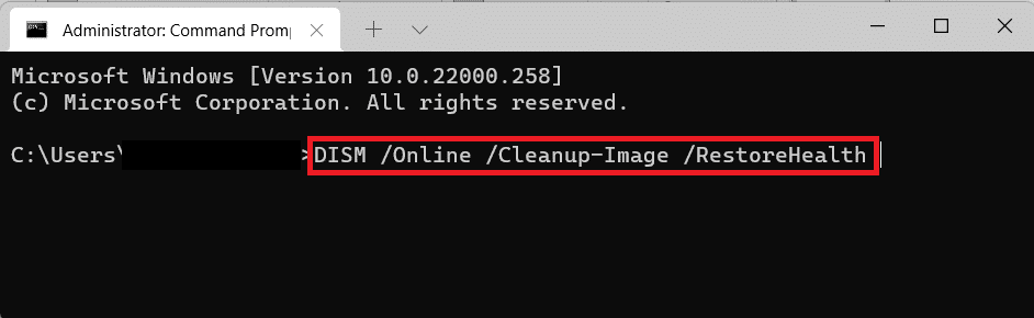 Comando DISM en símbolo del sistema Windows 11. cómo reparar Windows 11 con SFC y DISM