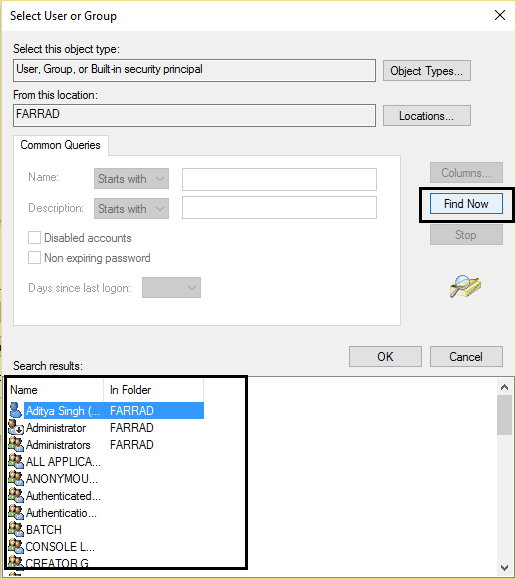 Resultado de búsqueda de propietarios en avanzado