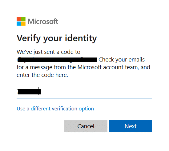 Microsoft verifica tu identidad