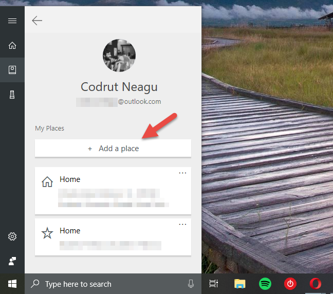 Windows 10, Cortana, configuración