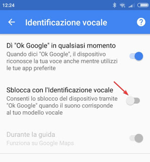 Pantalla de comando de voz activa