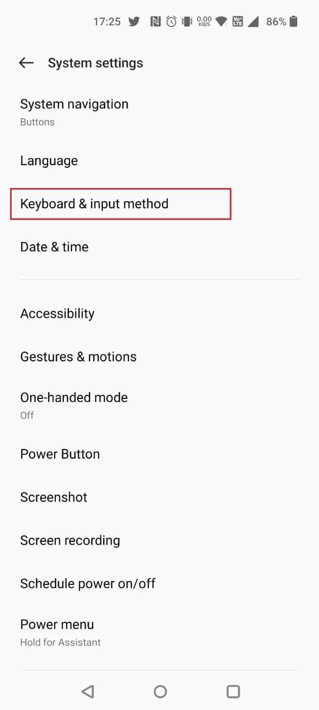 Toque Teclado y método de entrada |  Cómo eliminar un GIF en un comentario de Facebook