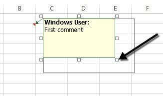 redimensionar comentario
