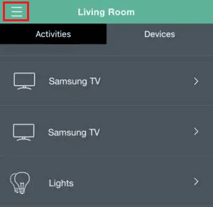 Toca el icono de la hamburguesa en la esquina superior izquierda