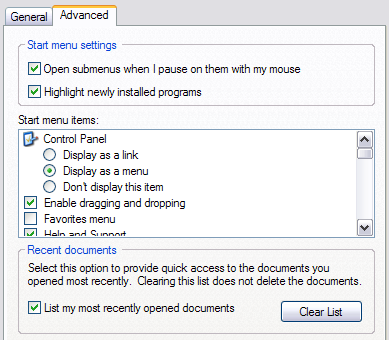 eliminar documentos recientes