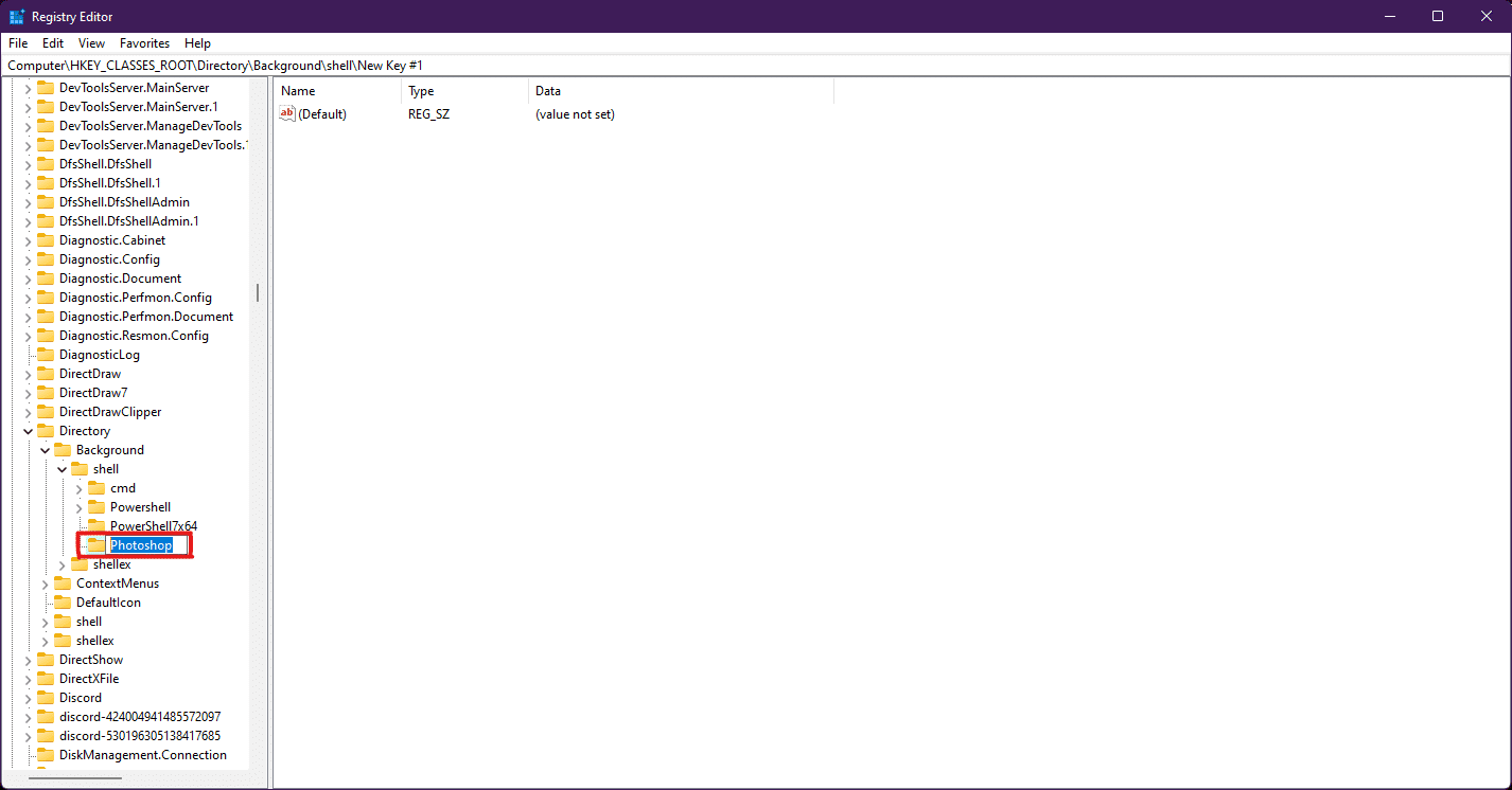 crear una carpeta clave