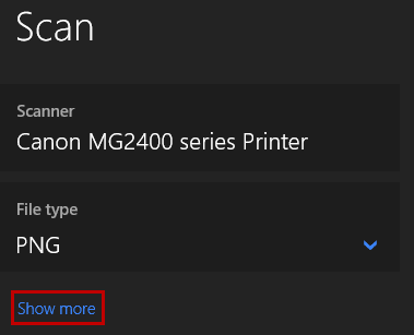 Escaneo, Aplicación, Windows 8.1, Documentos, Fotos, Configuración