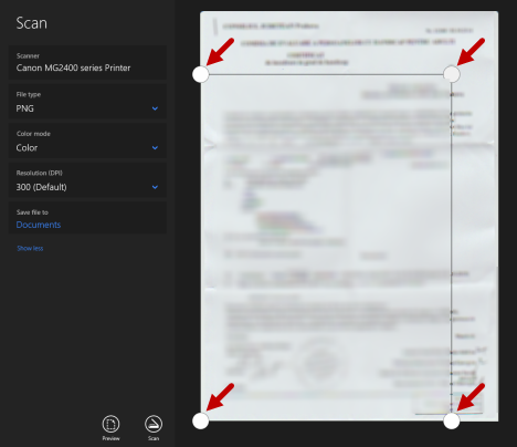 Escaneo, Aplicación, Windows 8.1, Documentos, Fotos, Configuración