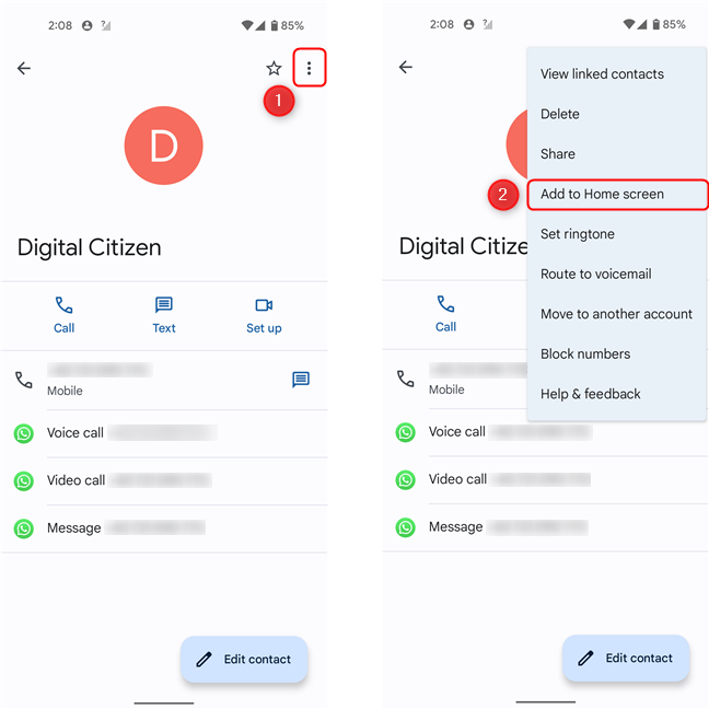 Toque Más opciones, luego seleccione Agregar a la pantalla de inicio