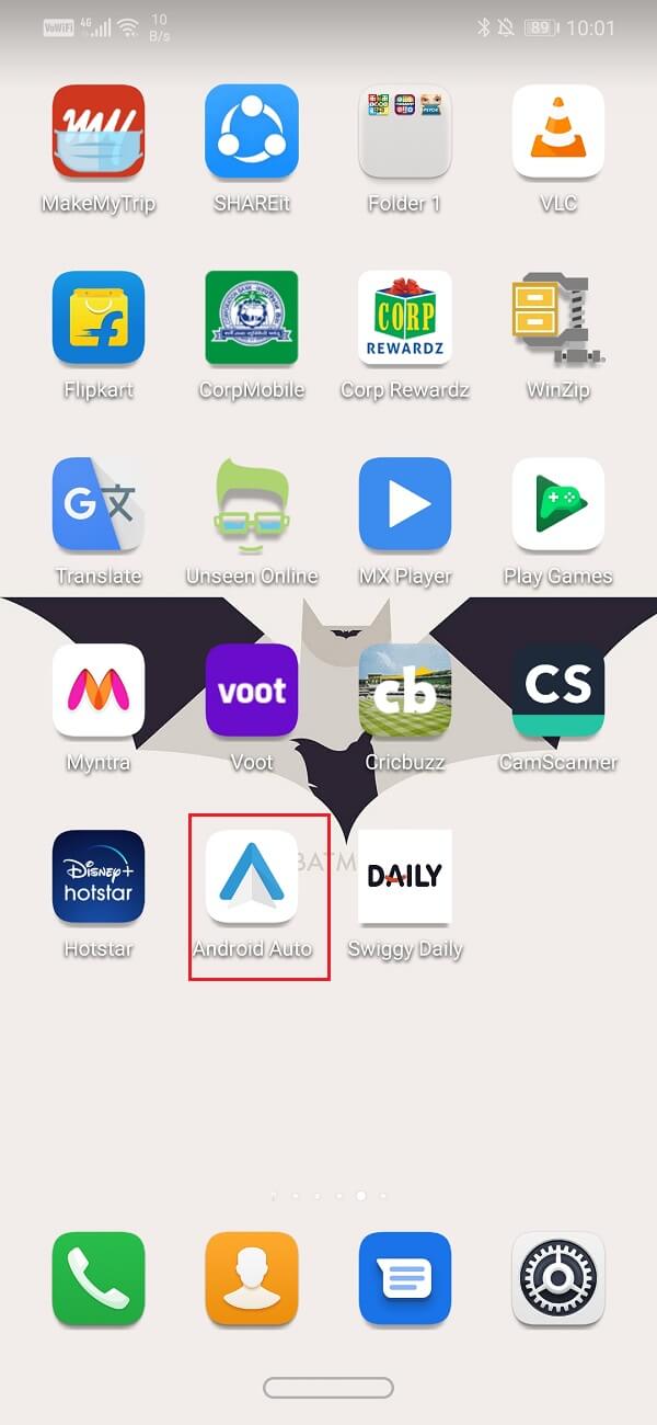 Abra Android Auto en su dispositivo