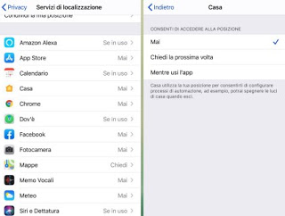 Ubicación de la aplicación
