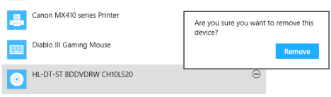 Cómo agregar o eliminar dispositivos de la configuración de PC en Windows 8