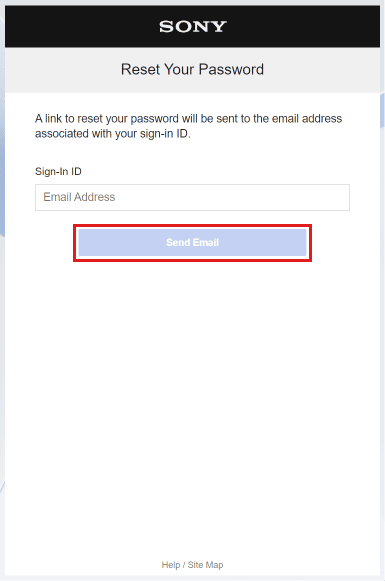 Ingrese su correo electrónico registrado y haga clic en Enviar correo electrónico.  |  Cómo cambiar el número de teléfono en PS4