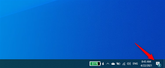 Cómo abrir el Centro de actividades en Windows 10