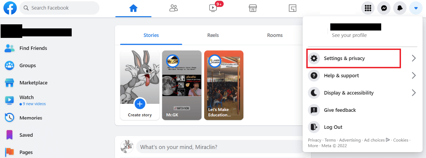 haga clic en Configuración y privacidad |  ¿Se puede crear Instagram sin Facebook?