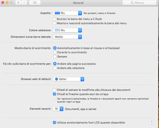Menú general en una Mac
