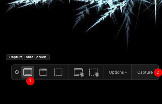 Obtenga la captura de pantalla completa en Mac con Capturar toda la pantalla