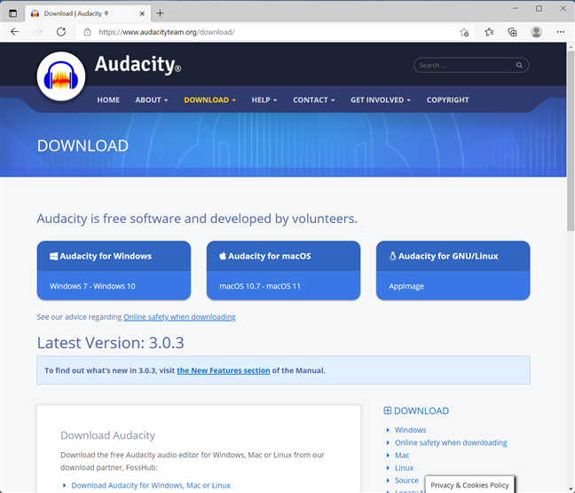 Puedes usar Audacity para invertir el audio